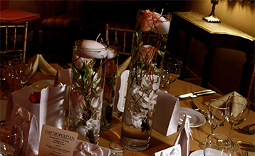 Jack and Rose flower arrangement featured at The Metropolitan Caterers, Long Island